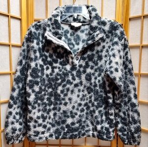 🖤🐆 LOFT sherpa Slight Crop Cheetah Jacket Womens XS/S Junior's S/M